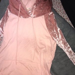 Pink Velvet Sweatshirt